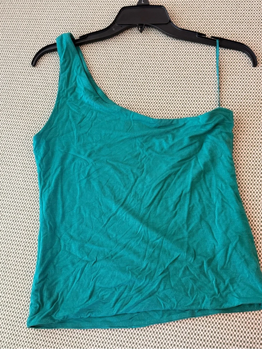J. Crew One-Shoulder Modal Knit Top in Teal Green EUC #128